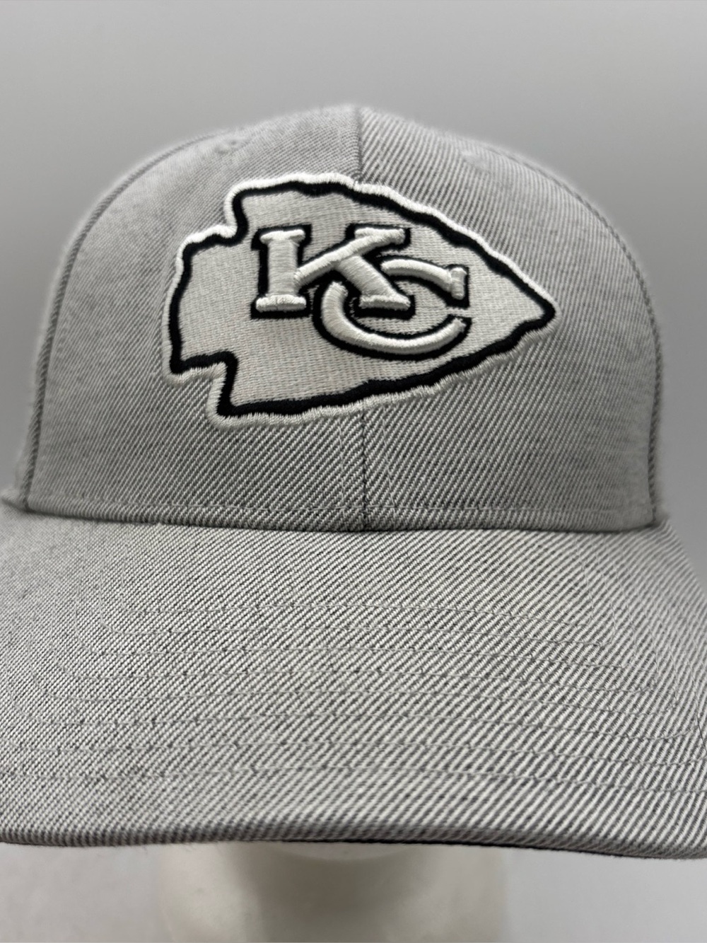 Kansas City Chiefs NFL 47 Brand Heathered Black White MVP Adjustable Hat OSFM